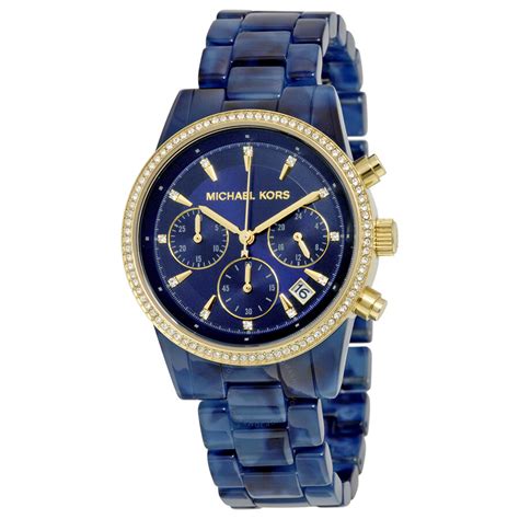 michael kors blue dial ladies watch|Michael Kors ladies watches.